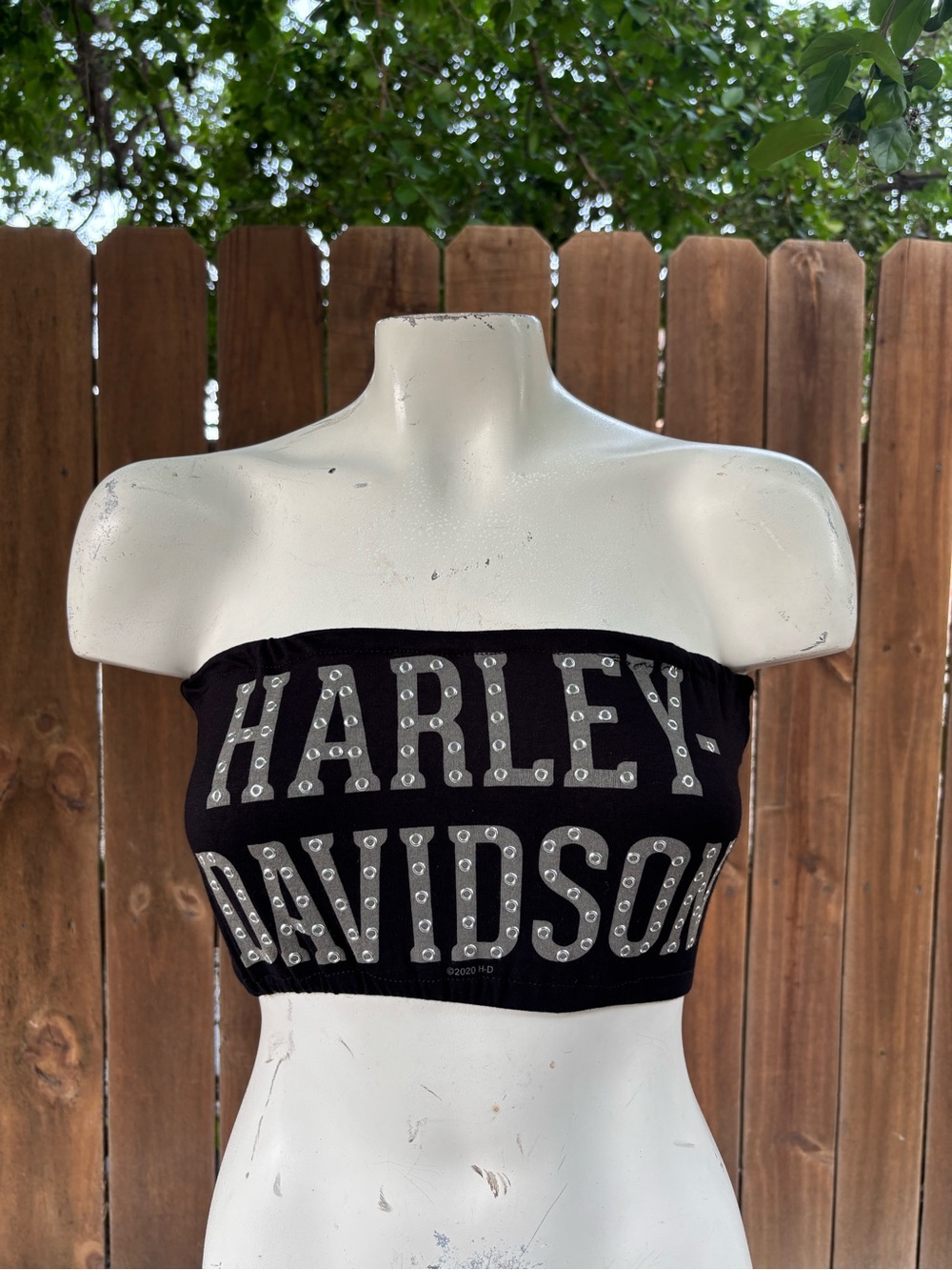 Y2K Vtg Harley Davidson Custom Reworked Tube Top/Bandeau size Small.